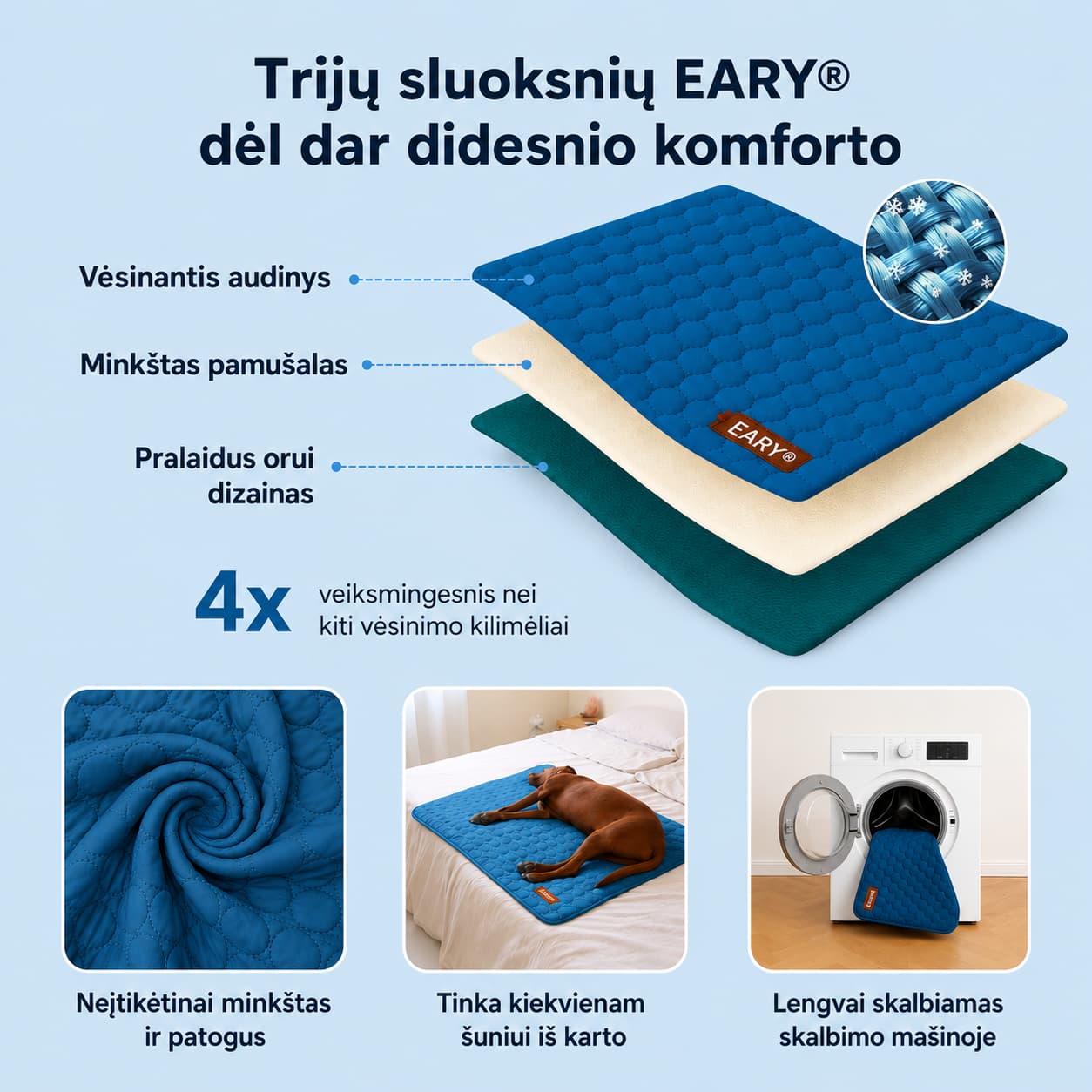 EARY Šunelių vėsinimo kilimėlis